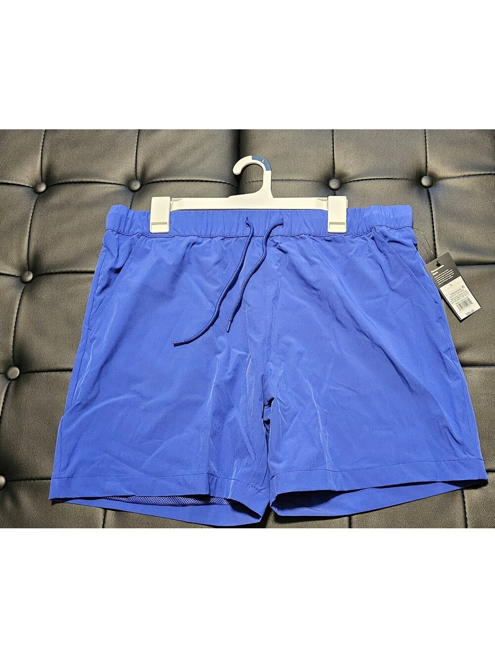 Mens large blue nylon woven shorts new